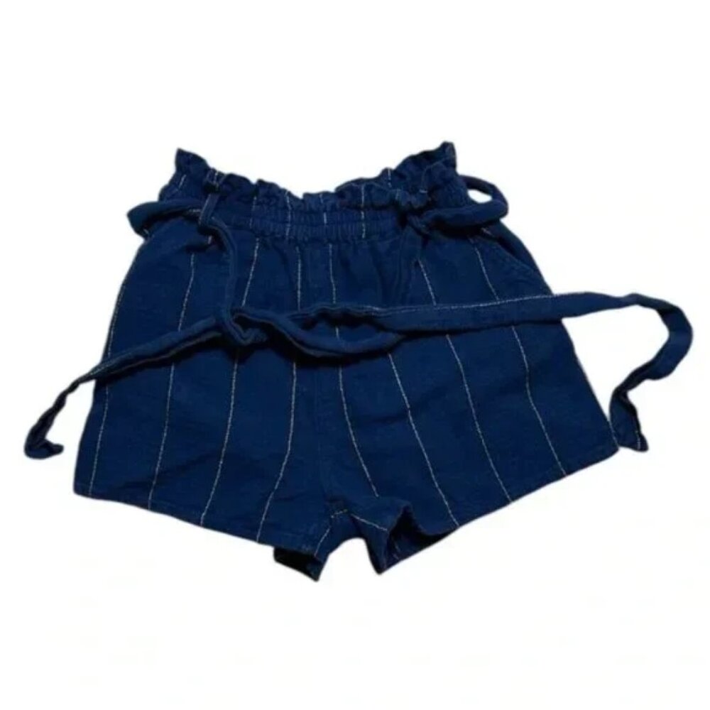 Billabong Womens Cotton High Rise Stripe Elastic Waistband shorts. Size S